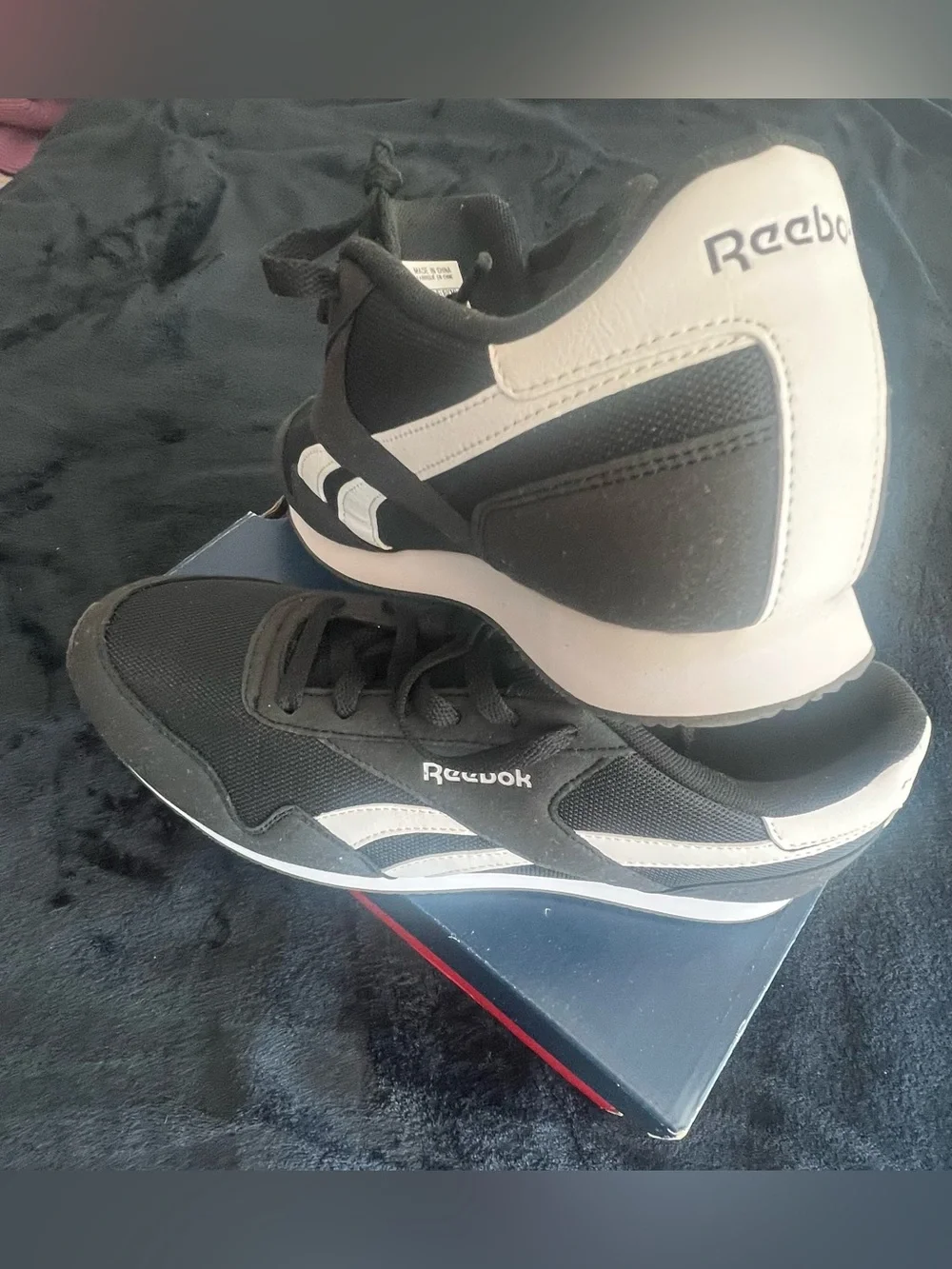 Reebok Women’s Black and White Retro Runner Sneakers